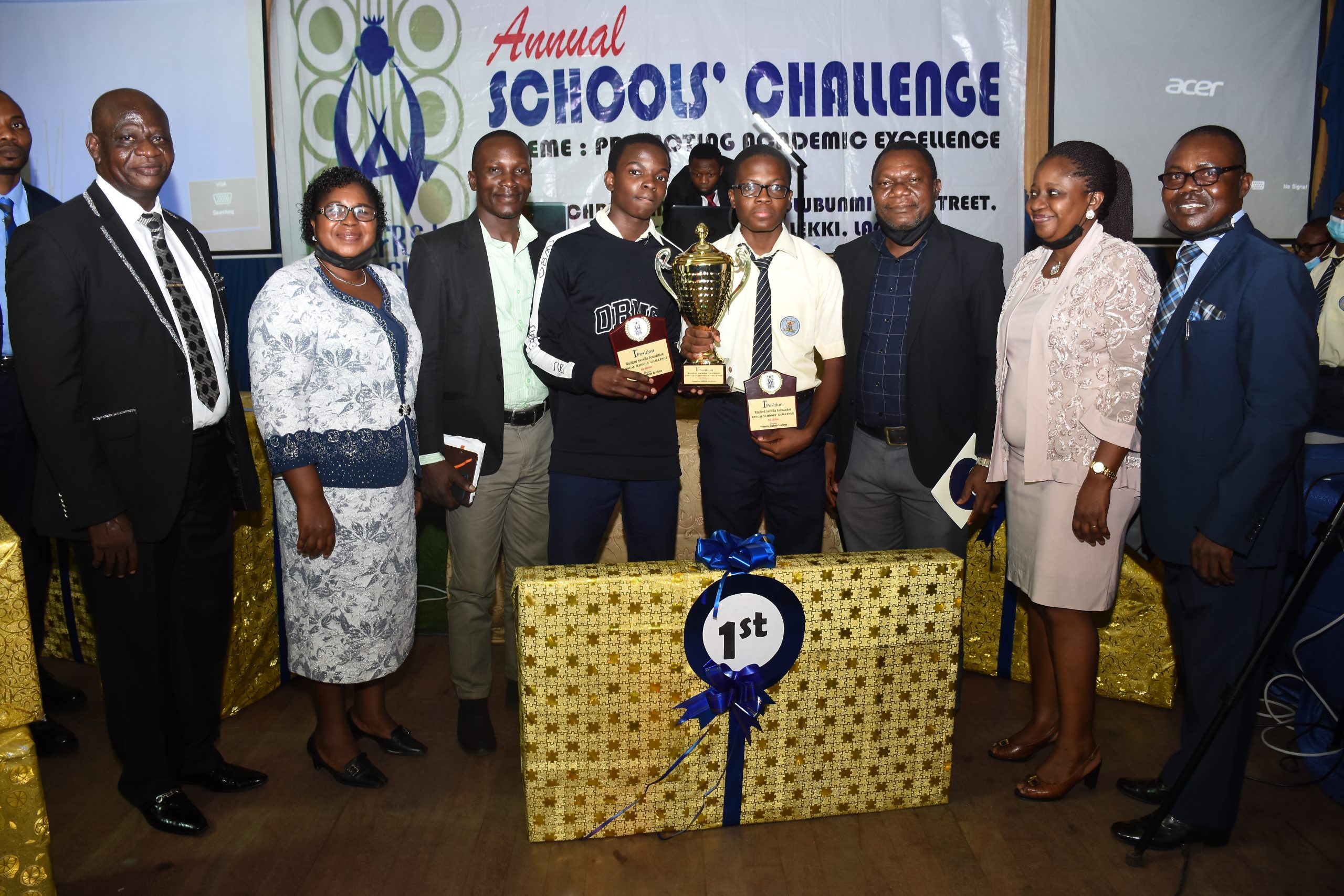 Orita Mefa Baptist Model School representatives and officials at the event