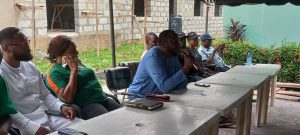 Comm for Env. Mr. Abiodun Oni (with microphone) flanked by the CEO Mottainai, Mr. Ade Adewuyi (left) and PS, Env. Mrs. Dupe Adeleye (2nd left) and others